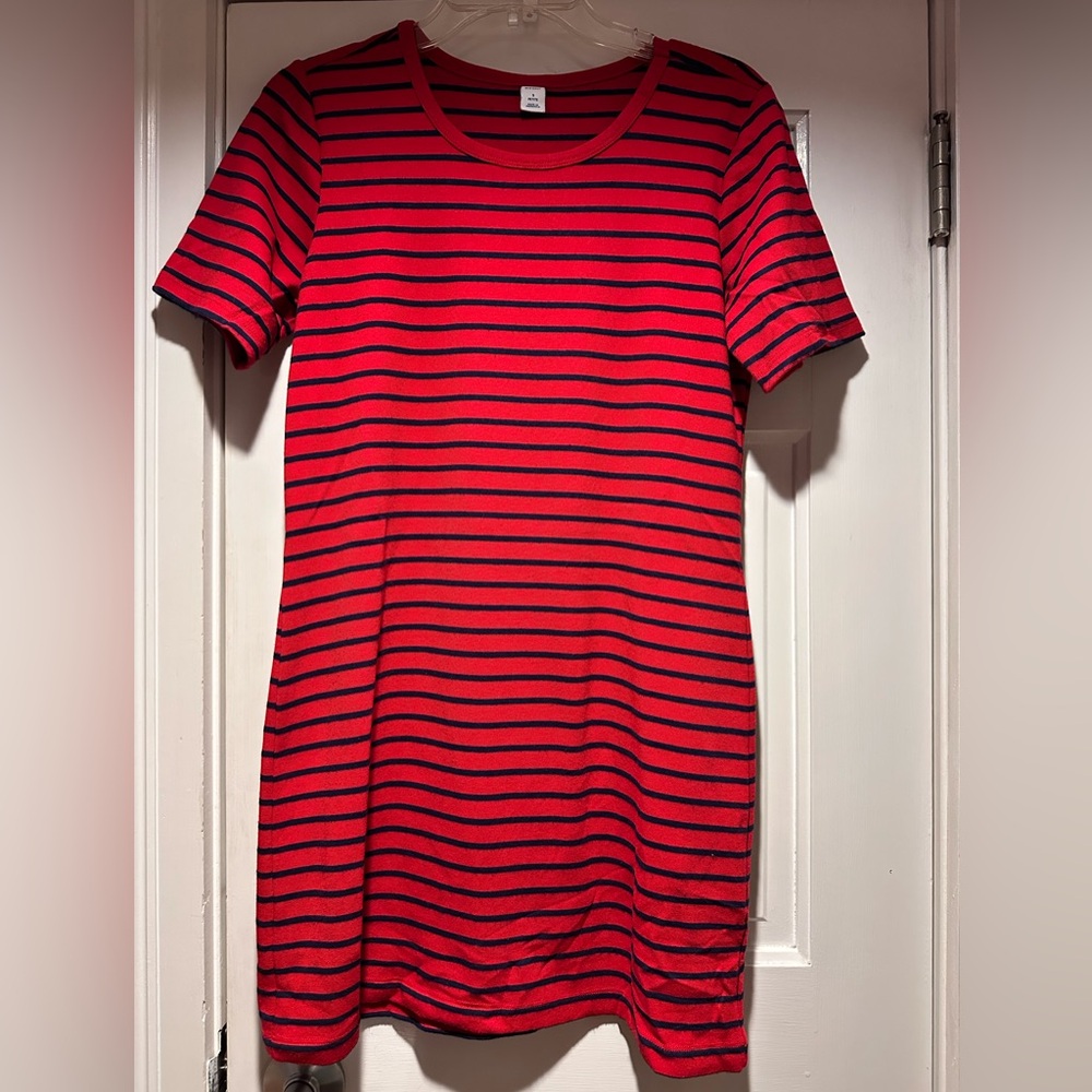 Old Navy Petite Striped Cotton Knit Dress